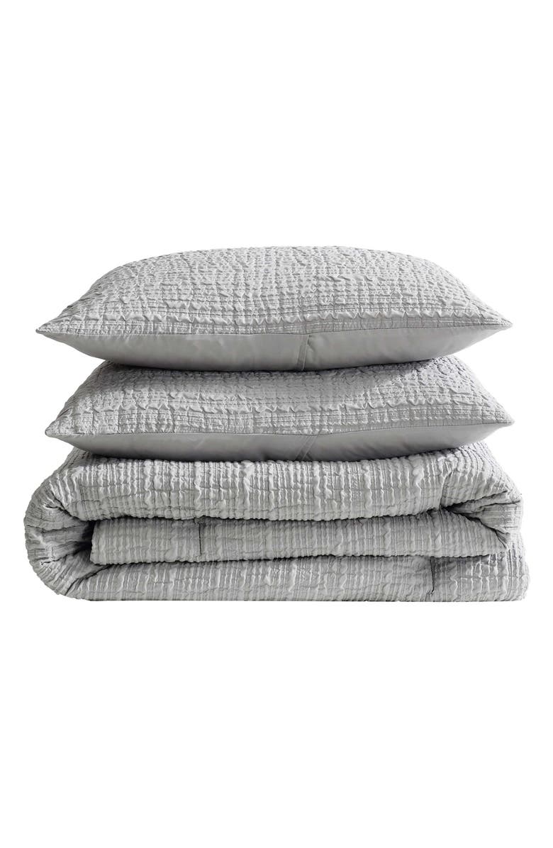 Kenneth Cole New York Serenity Waves Duvet Cover & Sham Set, Main, color, Grey
