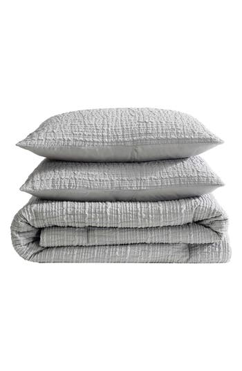 Kenneth Cole New York Serenity Waves Duvet Cover & Sham Set In Grey