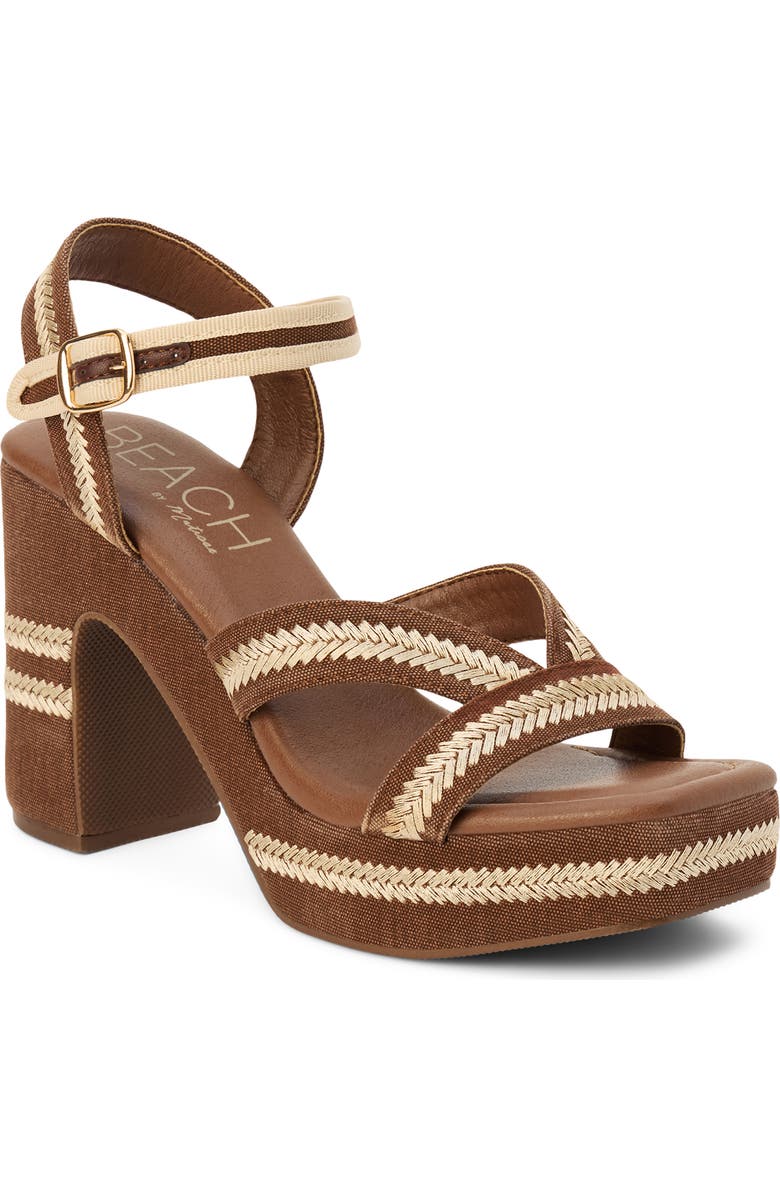 BEACH BY MATISSE Adelaide Ankle Strap Platform Sandal, Main, color, Chocolate