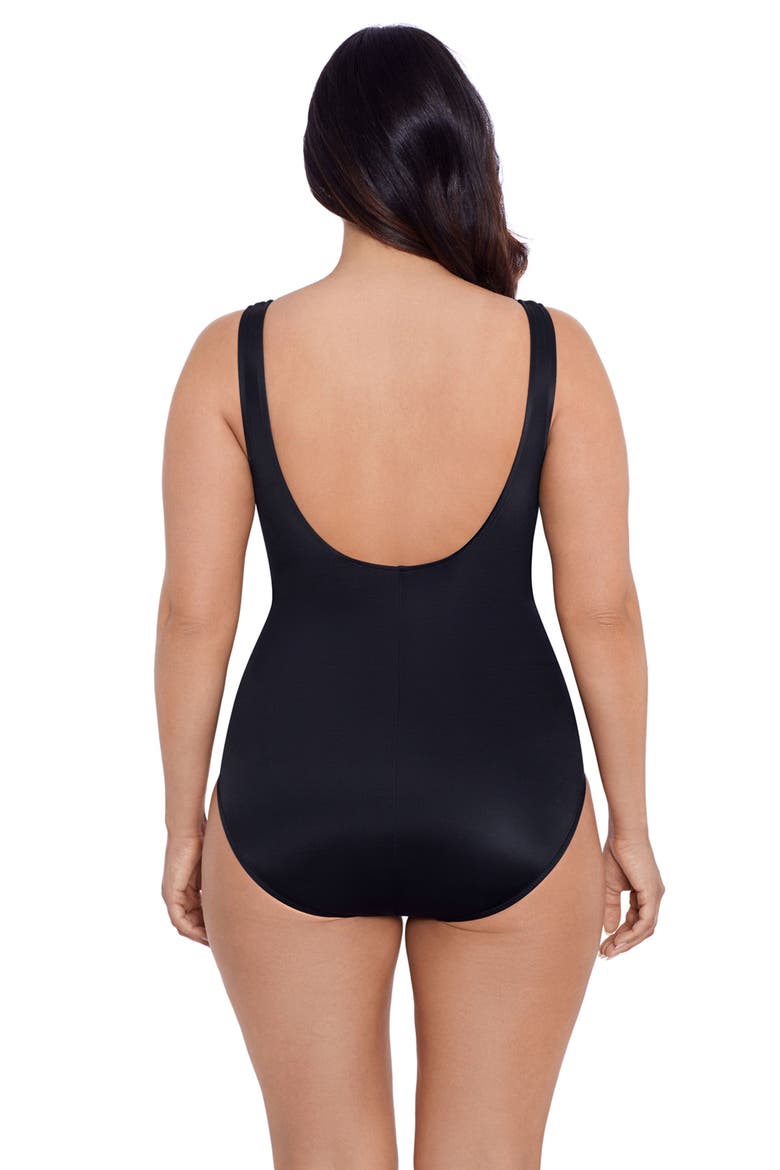 New Jean V-Neckline One-Piece Control Swimsuit, Alternate, color, Funfetti