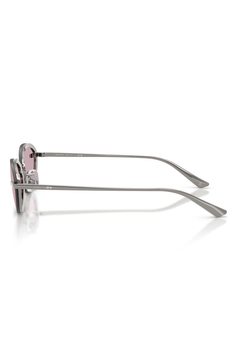 Jimmy Choo Zina 59mm Oval Sunglasses, Alternate, color, Gunmetal / Violet Mirror