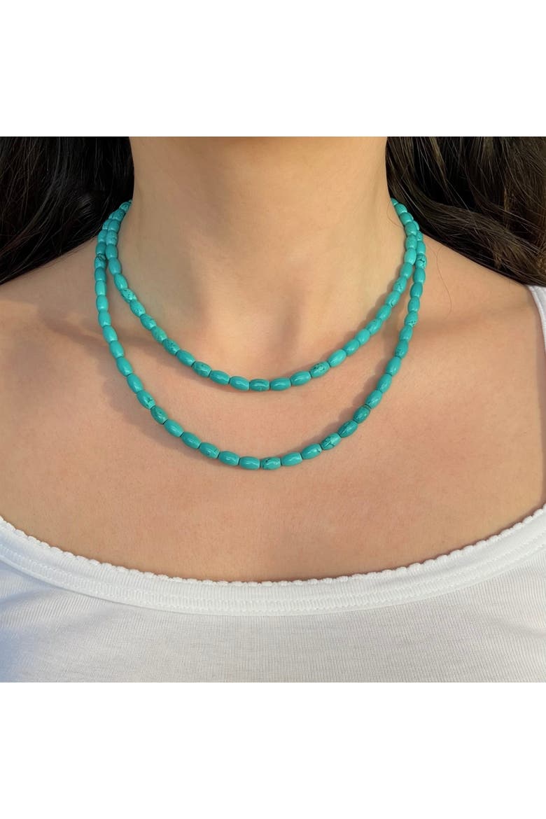 The Marbella Turquoise Necklace, Alternate, color, Green, Blue