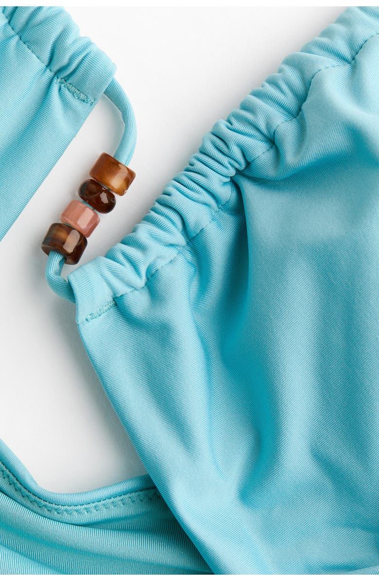 H&M Padded-cup Cut-out Swimsuit, Alternate, color, Turquoise