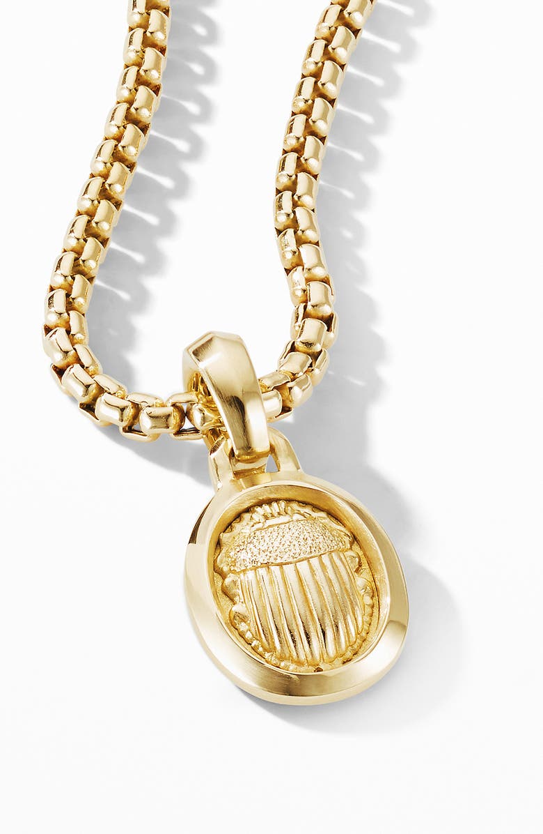 David Yurman Petrvs<sup>®</sup> Small Scarab Pendant in 18K Gold, Alternate, color,