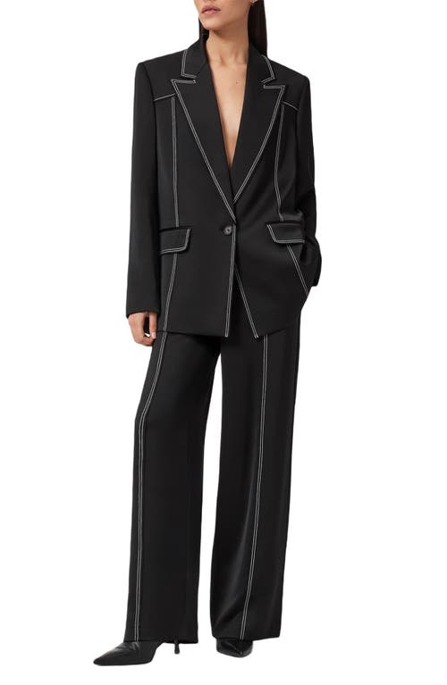Allsaints Theah Single Breasted Blazer In Black