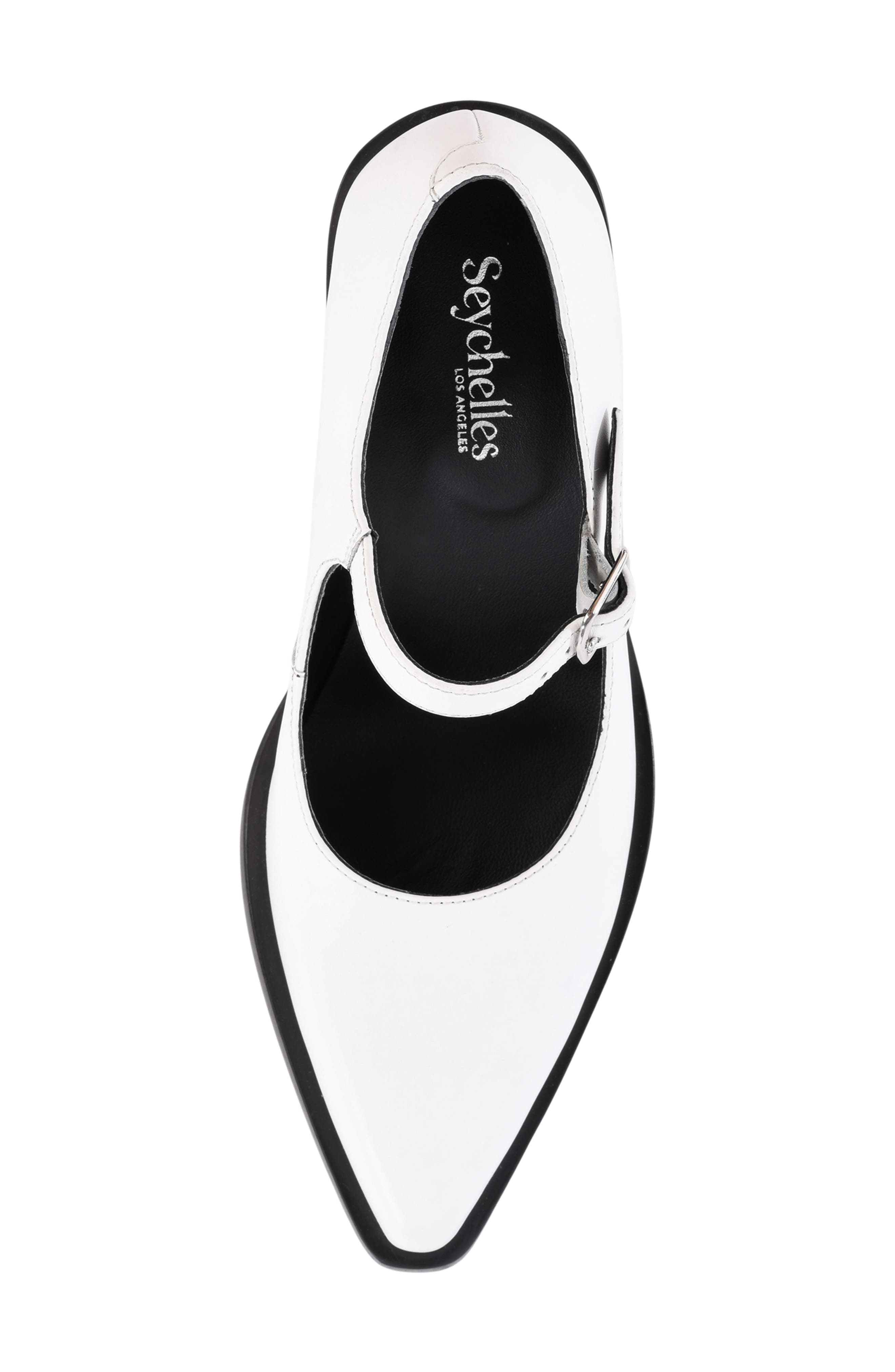 Seychelles Sparks Pointed Toe Mary Jane Pump, Alternate, color, White Leather