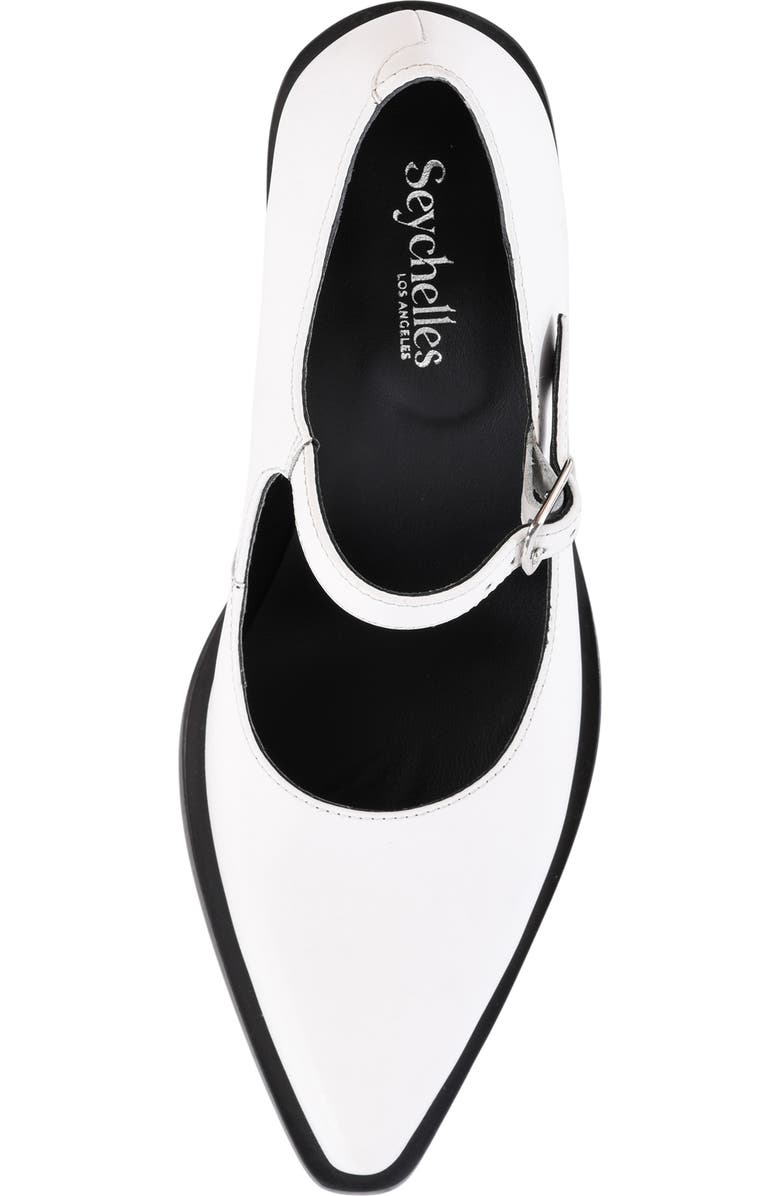 Seychelles Sparks Pointed Toe Mary Jane Pump, Alternate, color, White Leather