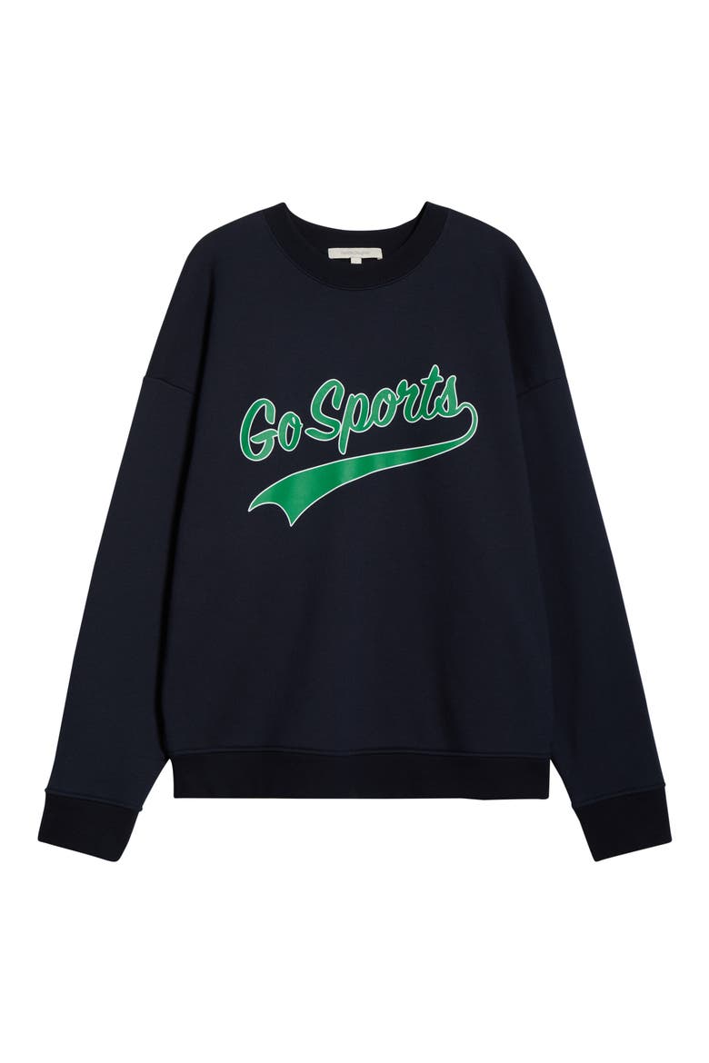 The Go Sports Sweatshirt, Alternate, color, NAVY/ GREEN/ WHITE