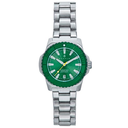 Nautis Cortez Automatic Bracelet Watch W/date - Green In Metallic
