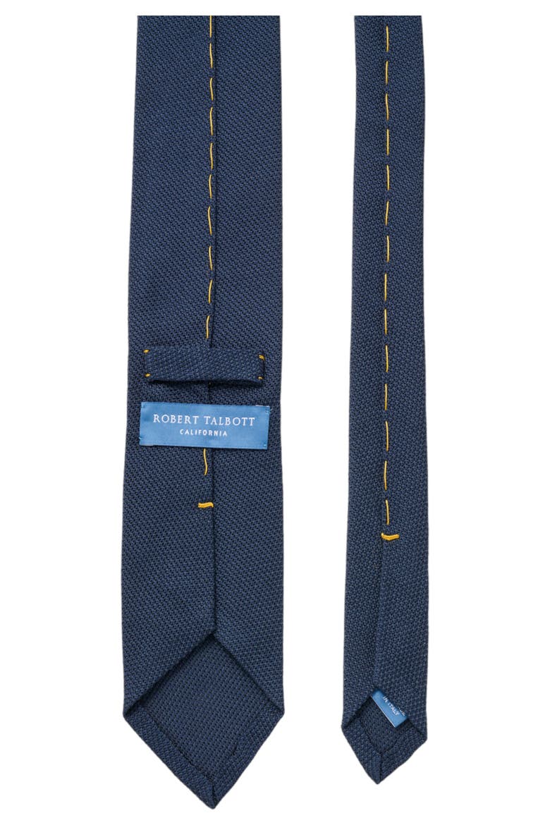 Duvall Solid Grenadine Silk Necktie, Alternate, color, Navy