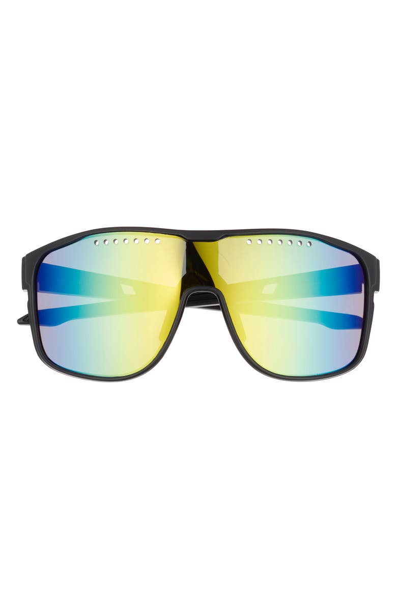 Vince Camuto 274mm Shield Sunglasses, Main, color, Black