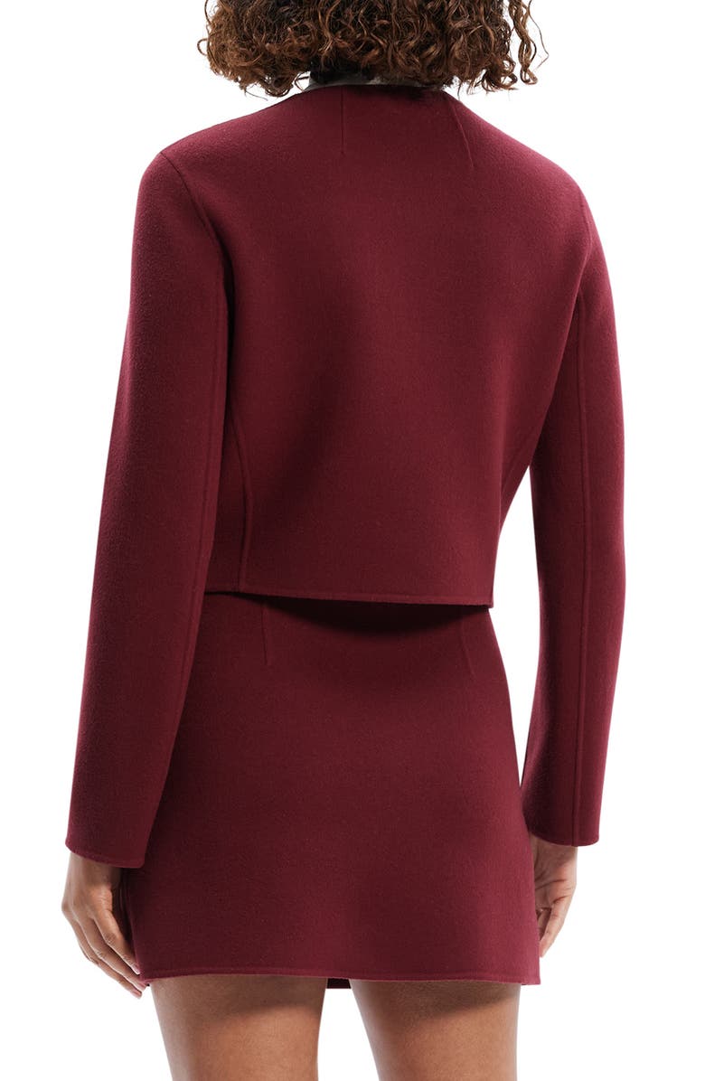 Theory Wool & Cashmere Crop Jacket, Alternate, color, Cordovan
