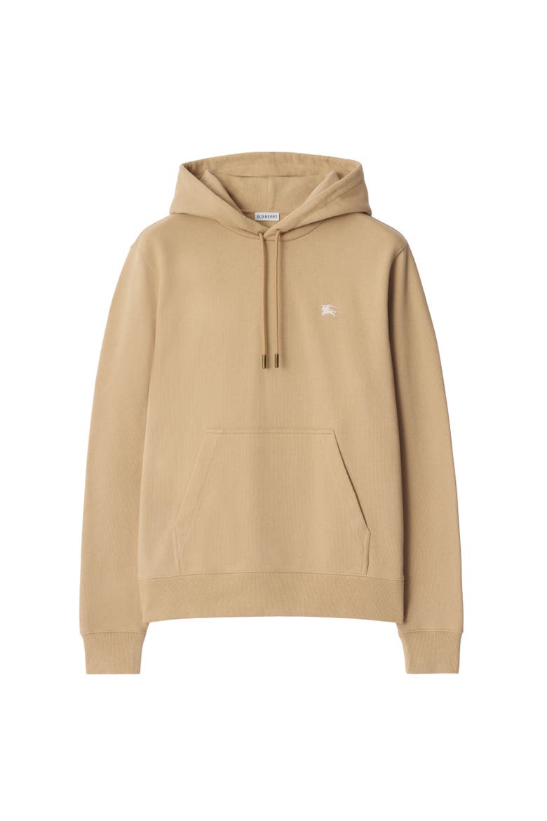 Knight Stamp Cotton Hoodie, Alternate, color, Flax beige