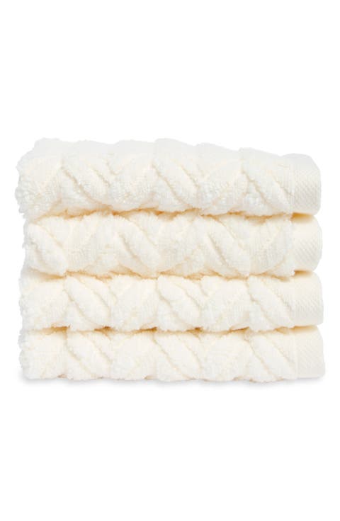 Seville 4-Piece Cotton Washcloths