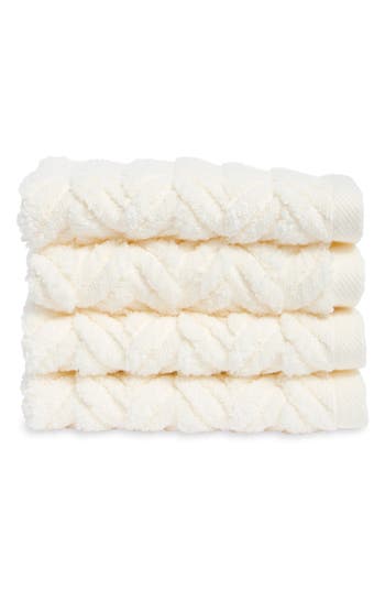Matouk Seville Cotton Washcloth In Bone