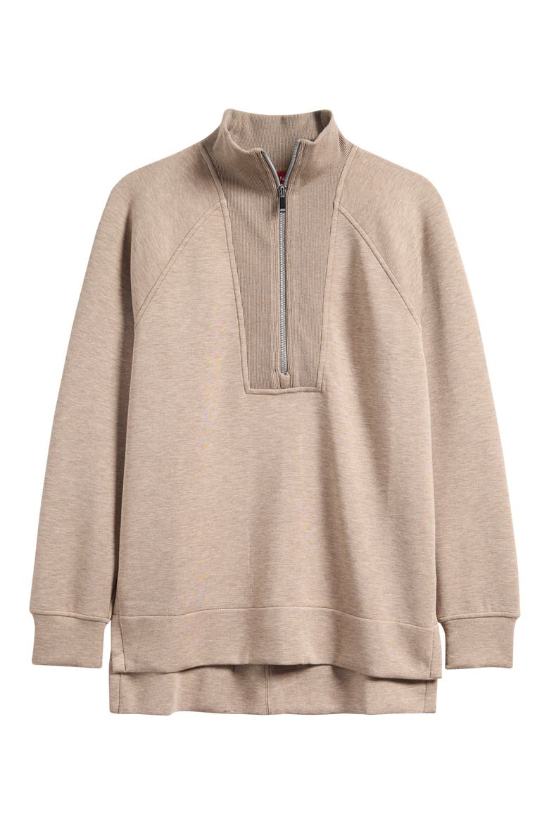 Air Essentials Brushed Half-Zip Sweatshirt, Alternate, color, BIRCH HEATHER