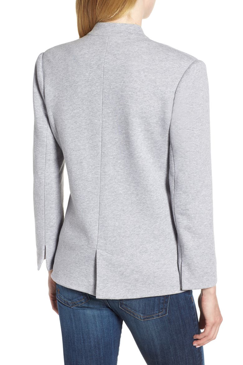 Cotton Blend Knit Blazer, Alternate, color, MEDIUM HEATHER GREY