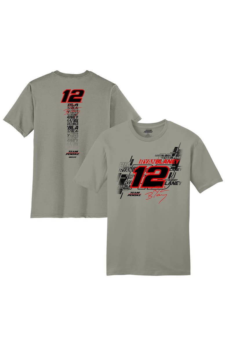 TEAM PENSKE Men's Team Penske Gray Ryan Blaney Lifestyle T-Shirt, Main, color, Gray