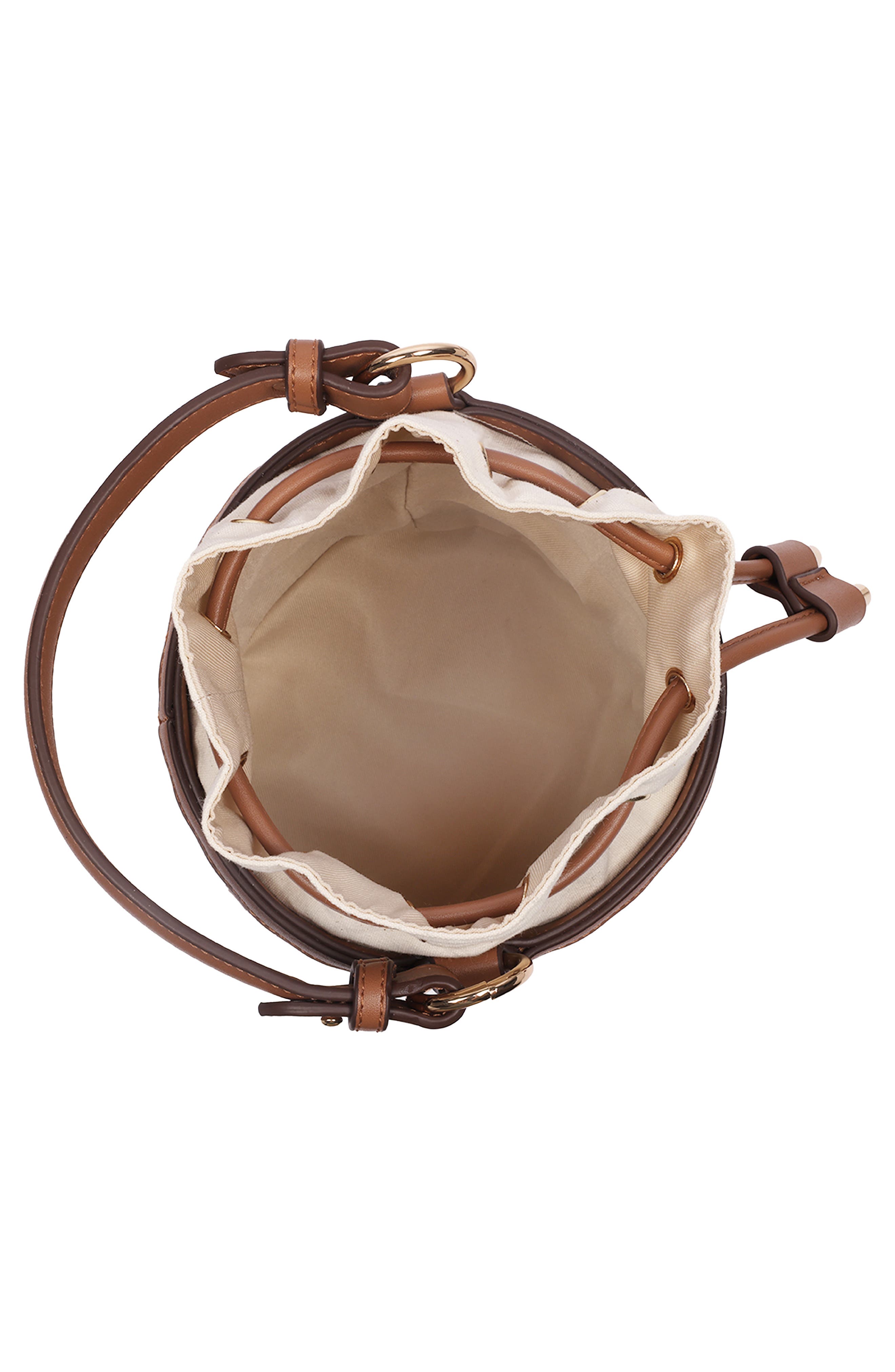 Tommy Bahama Raffia Woven Bucket Bag, Alternate, color, Brown