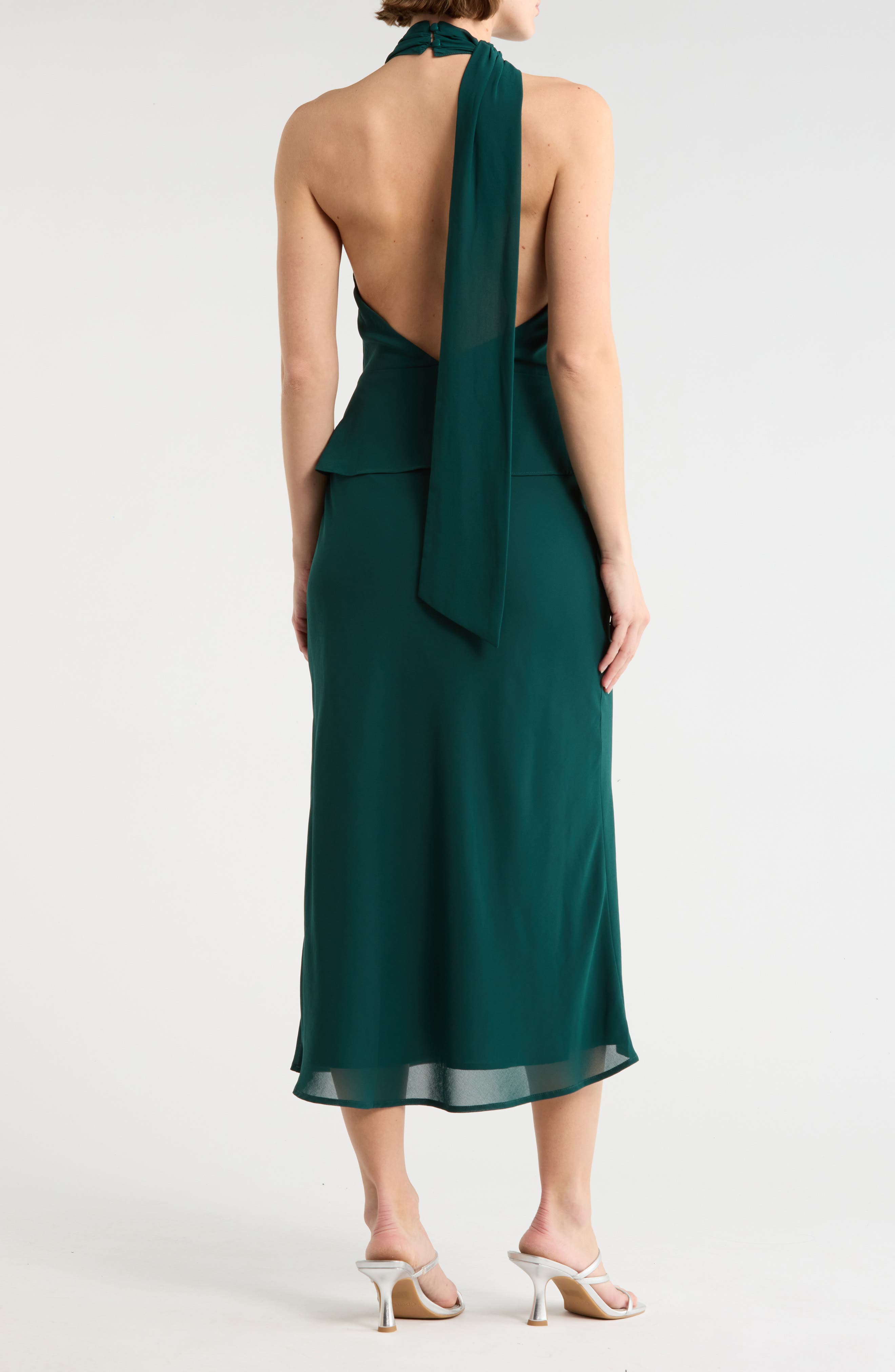 Halter Cowl Neck Midi Dress - image 2