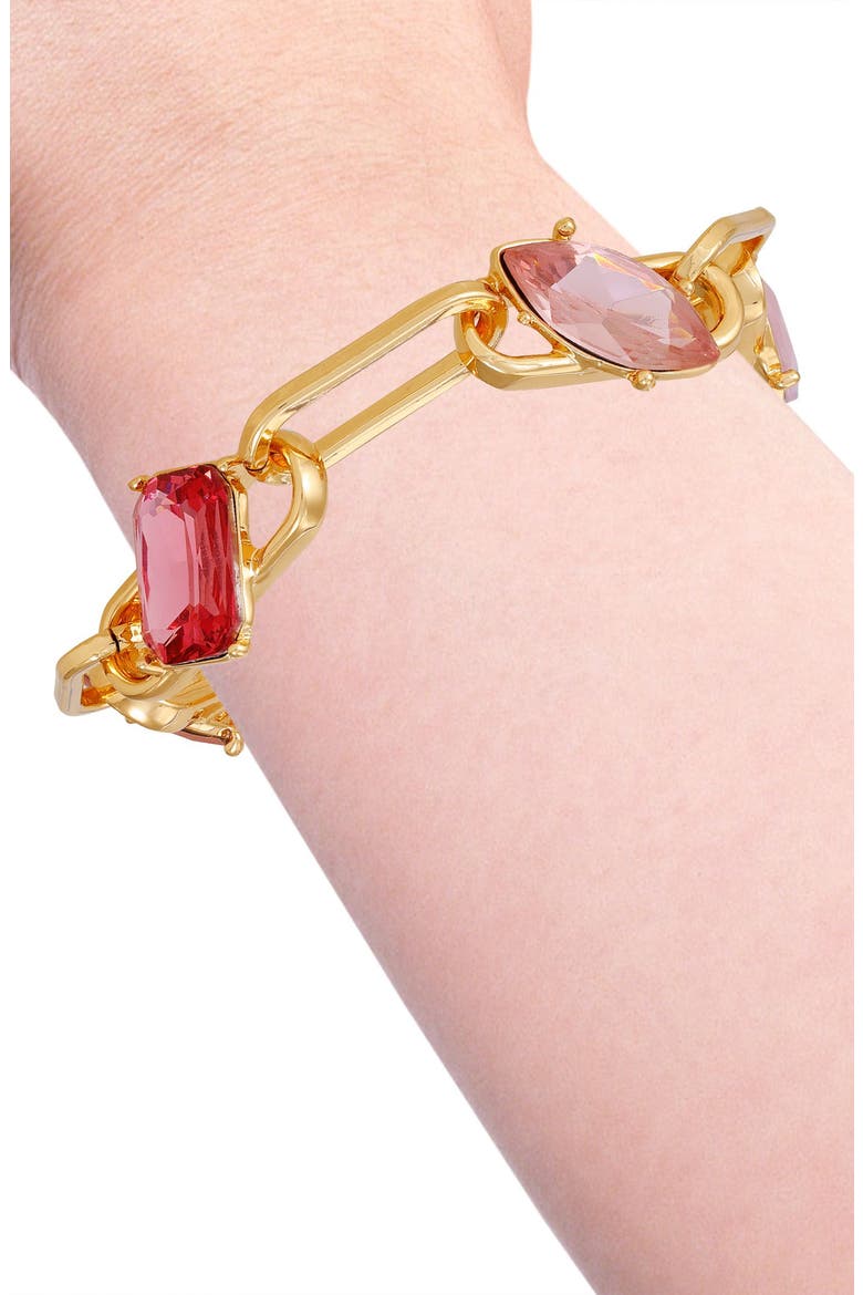 Crystal Chain Bracelet, Alternate, color, GOLD TONE
