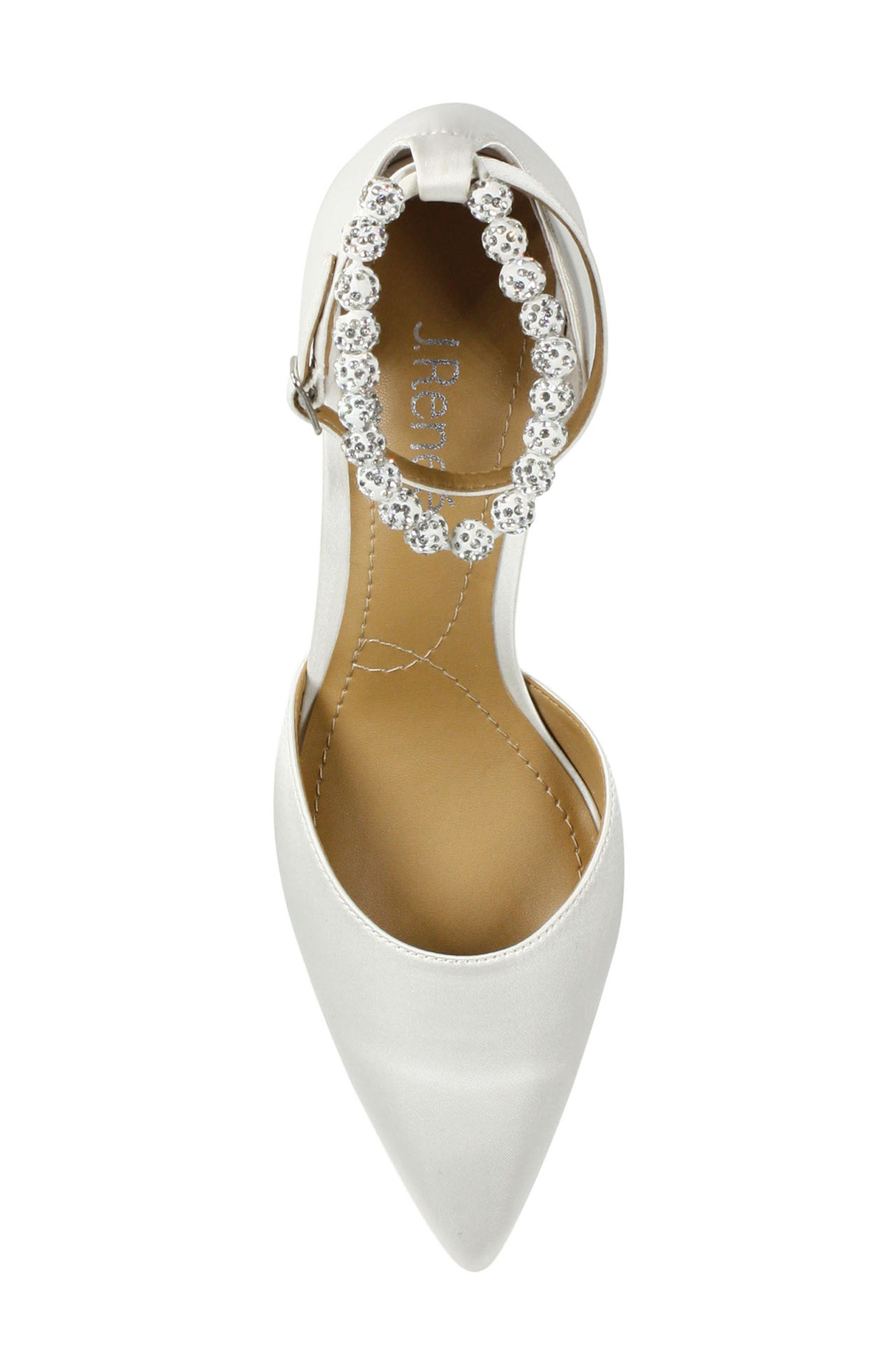 J.Renée Kenema Ankle Strap Pump, Alternate, color, WHITE SATIN