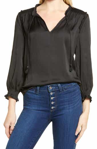 PAIGE Kaylynn Tie Neck Long Sleeve Blouse