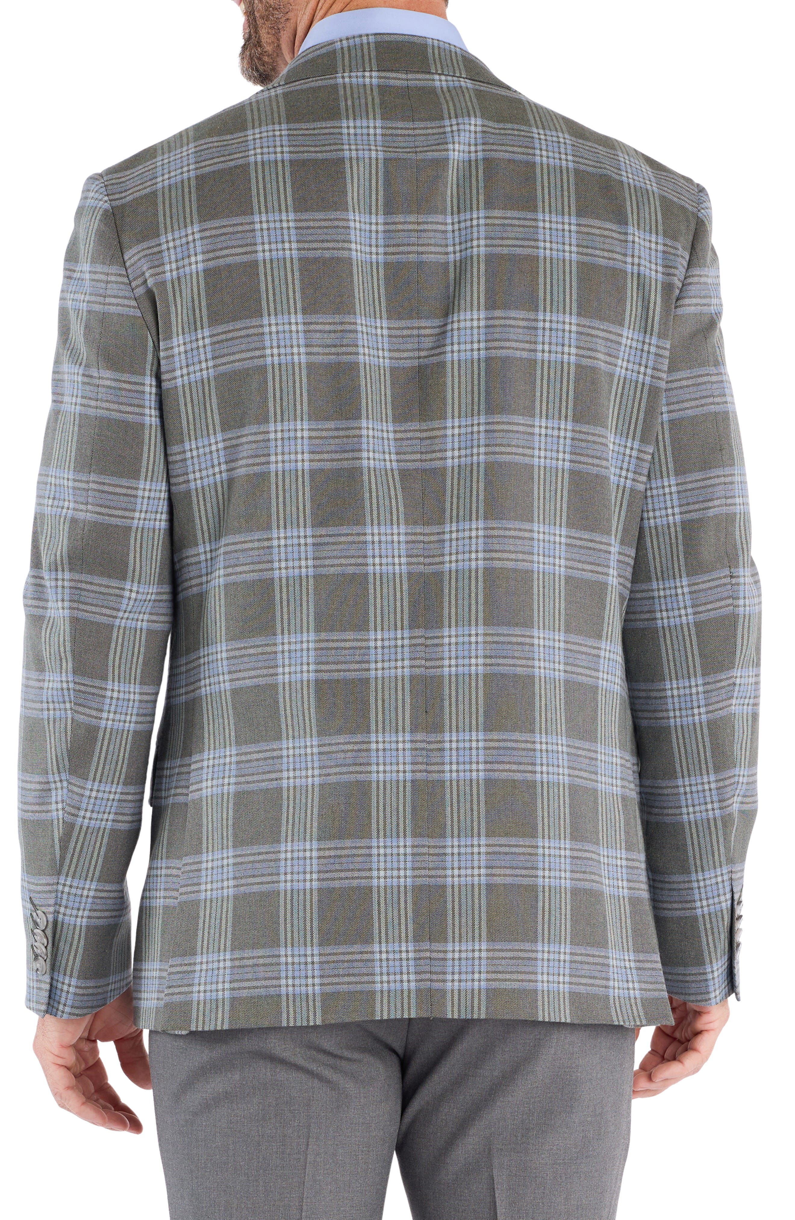 Olive & Blue Plaid Sport Coat - image 2