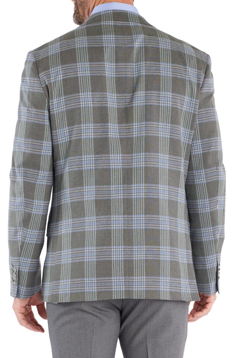 Olive & Blue Plaid Sport Coat, Alternate, color, OLIVE