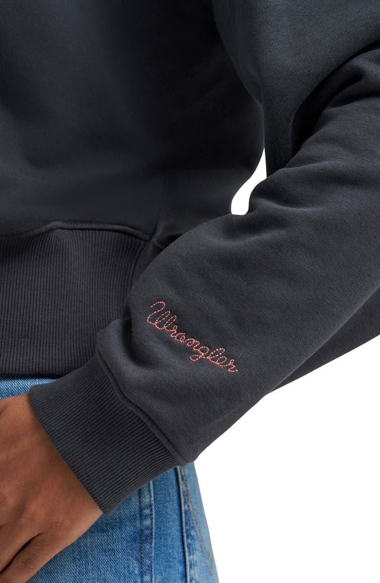 Wrangler Floral Embroidered Yoke Sweatshirt, Alternate, color, 