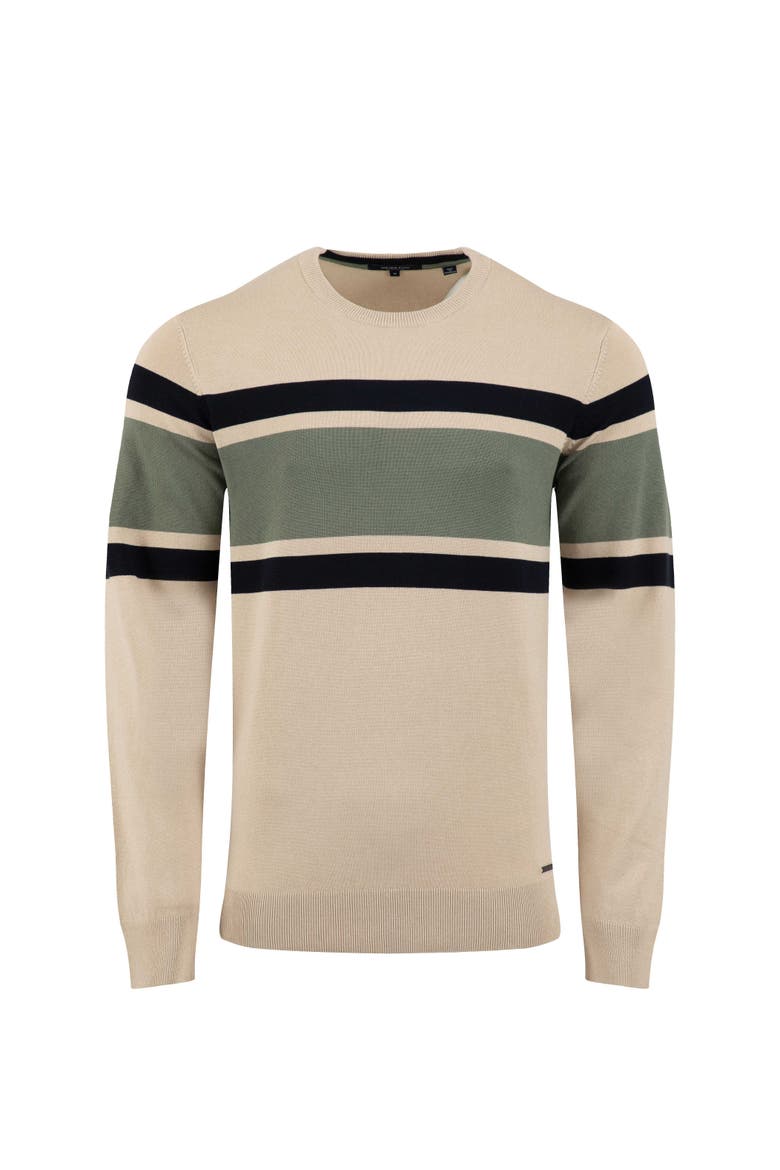 Ryker Stripe Crew Neck Jumper, Alternate, color, Oyster