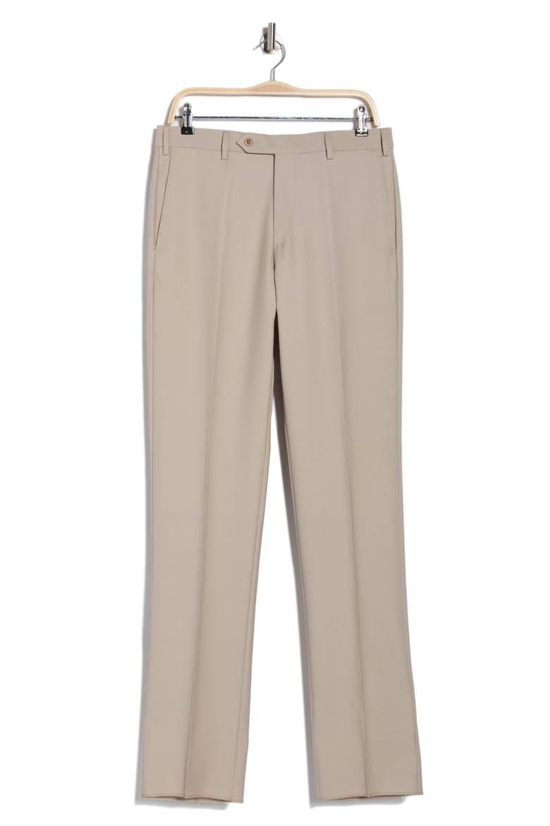 Devon Super 110s Serge Trousers, Alternate, color, DARK BEIGE 2
