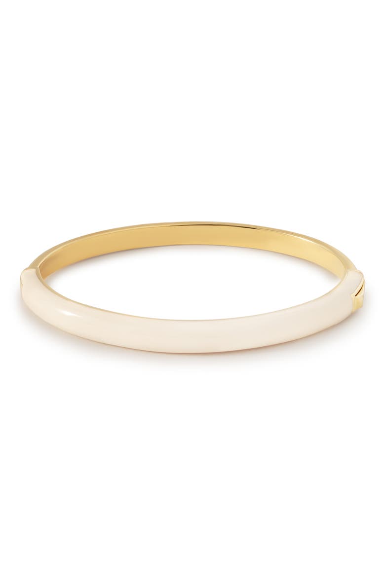 Brynley 14k Gold Plated Enamel Bangle, Main, color, GOLD / WHITE
