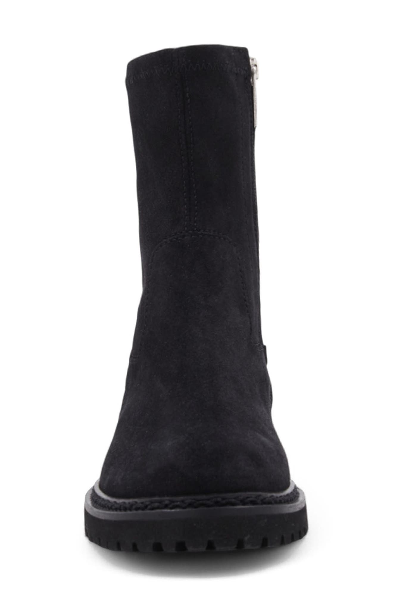 Aquatalia Maryann Weatherproof Suede Bootie, Alternate, color, Black Suede