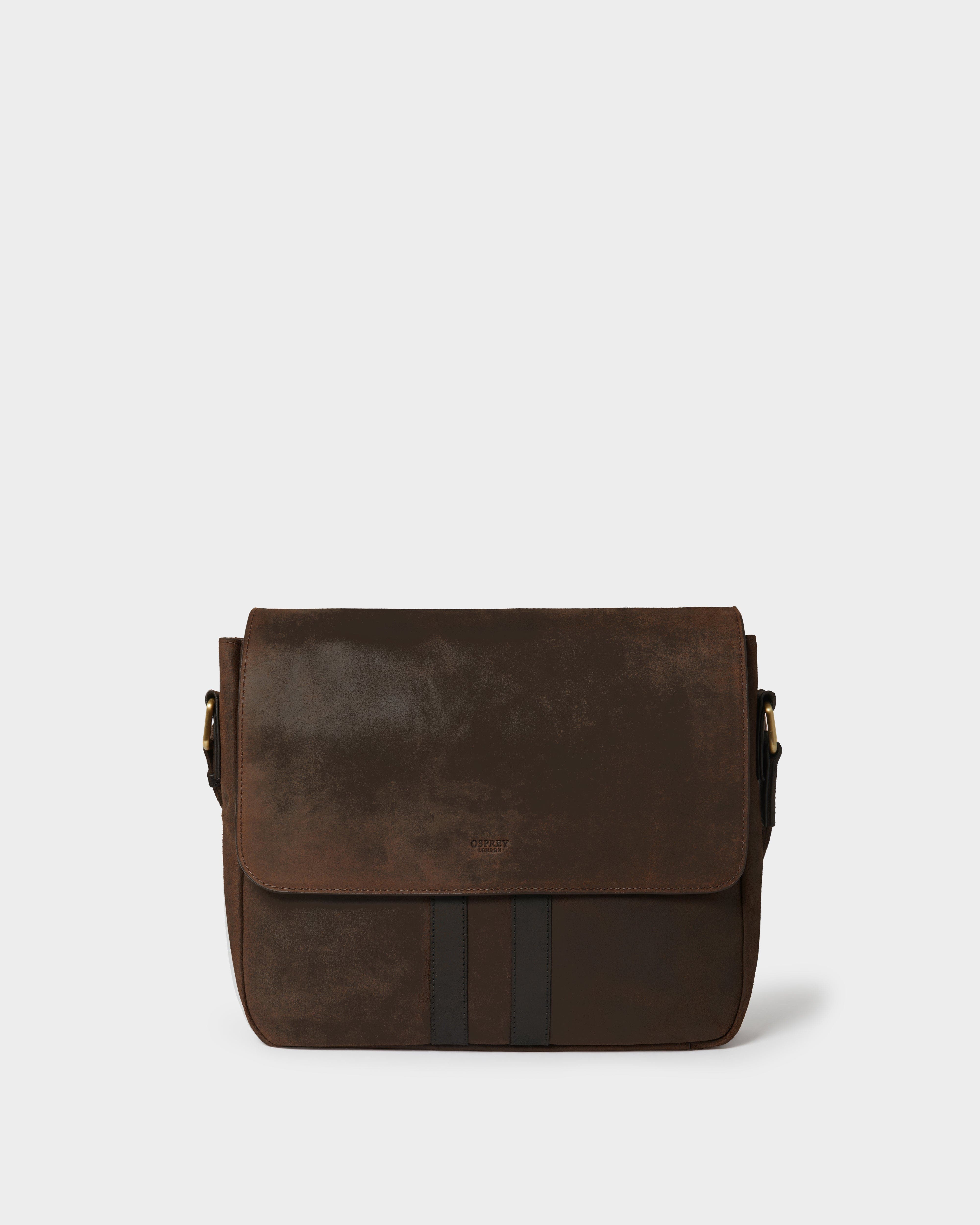 The Jenson Leather Satchel, Alternate, color, Chocolate & Black