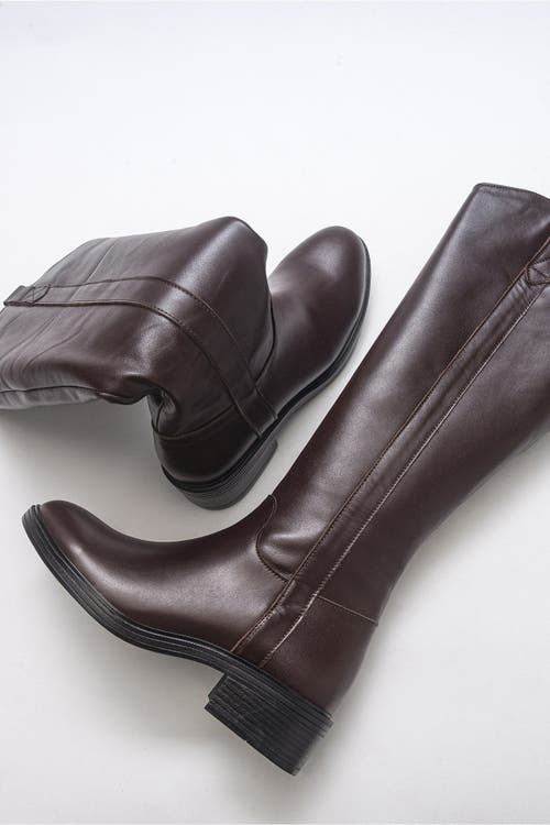 Forever & Always Shoes Acro Leather Boot In Brown