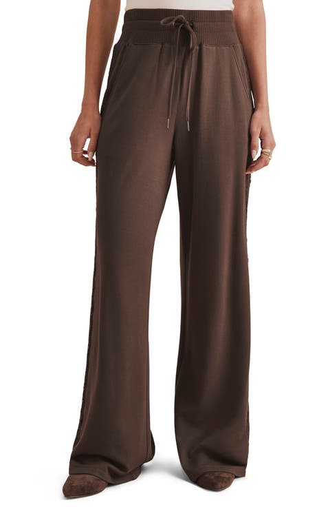 Lace Trim Drawstring Pants