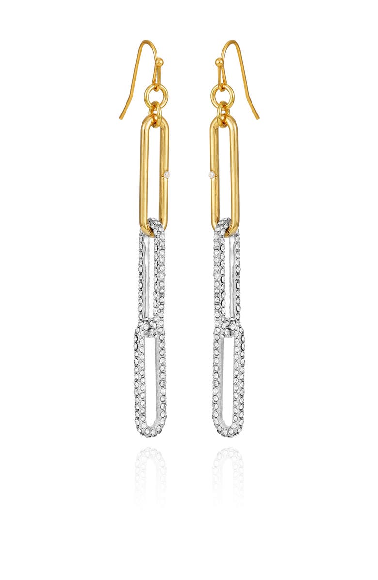 Vince Camuto Interlocking Link Drop Earrings, Main, color, Two Tone
