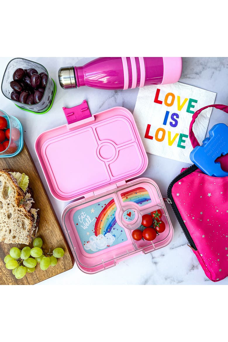 Panino Leakproof Bento Lunch Box Sandwich-Friendly, Alternate, color, Power Pink Rainbow