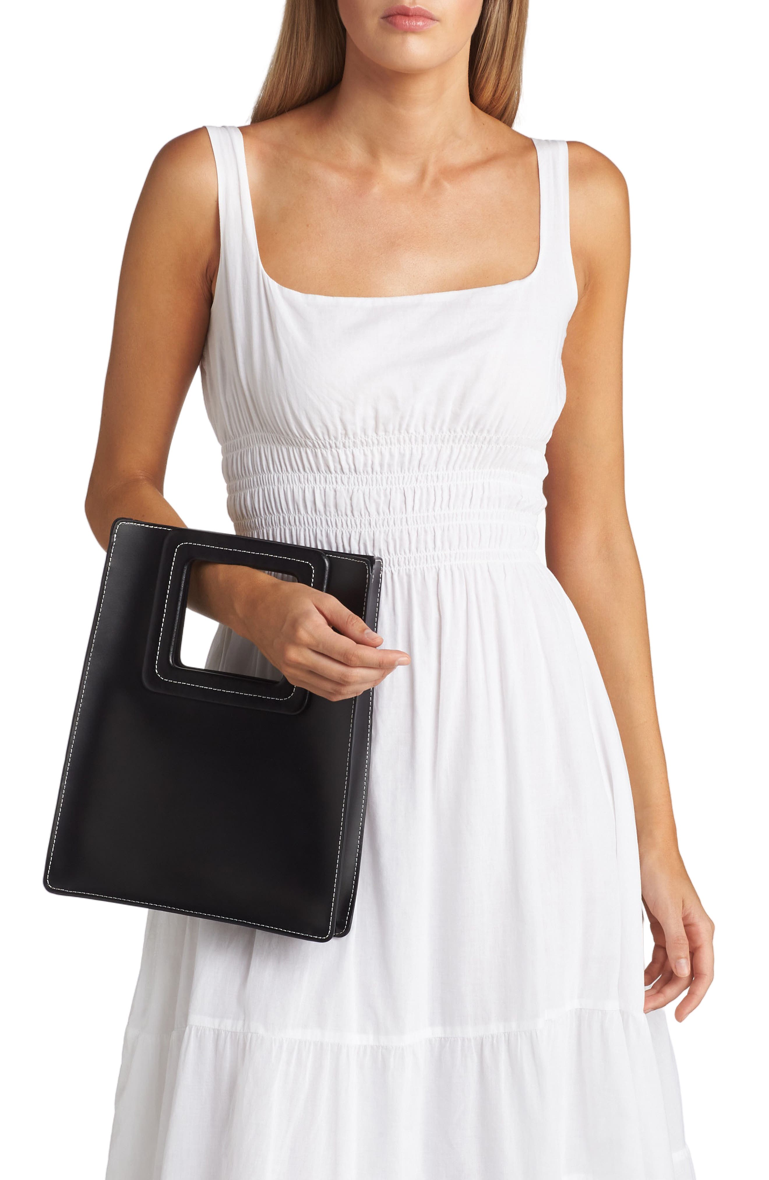 STAUD Shirley Leather Tote, Alternate, color, 