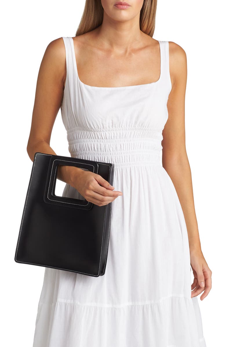 STAUD Shirley Leather Tote, Alternate, color,