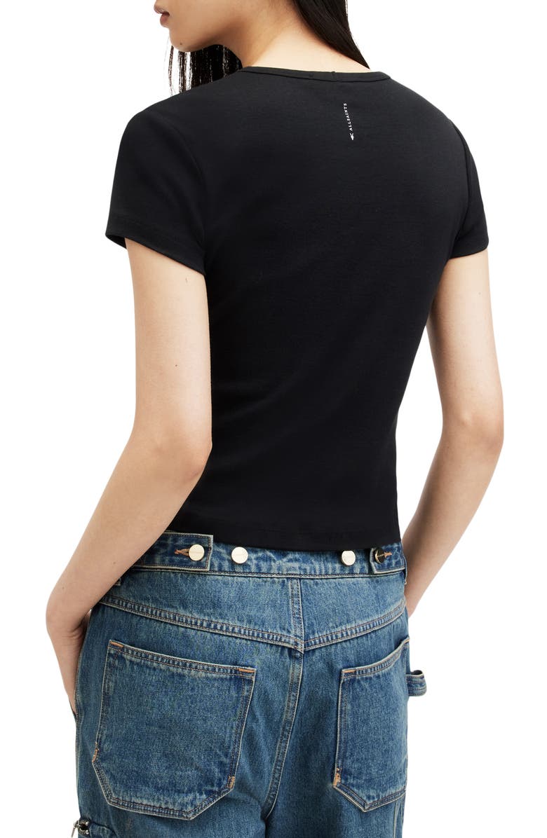 AllSaints Stevie Cotton T-Shirt, Alternate, color, Black