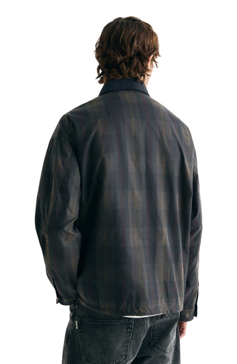 Scalpers Striped Printed Oxford Shirt, Alternate, color, Navycheck
