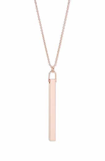 Vertical Bar Pendant Necklace