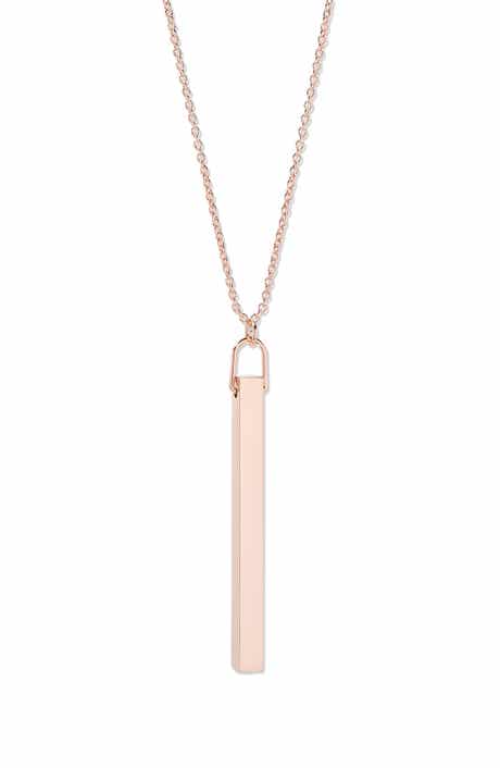 Brook and York Vertical Bar Pendant Necklace