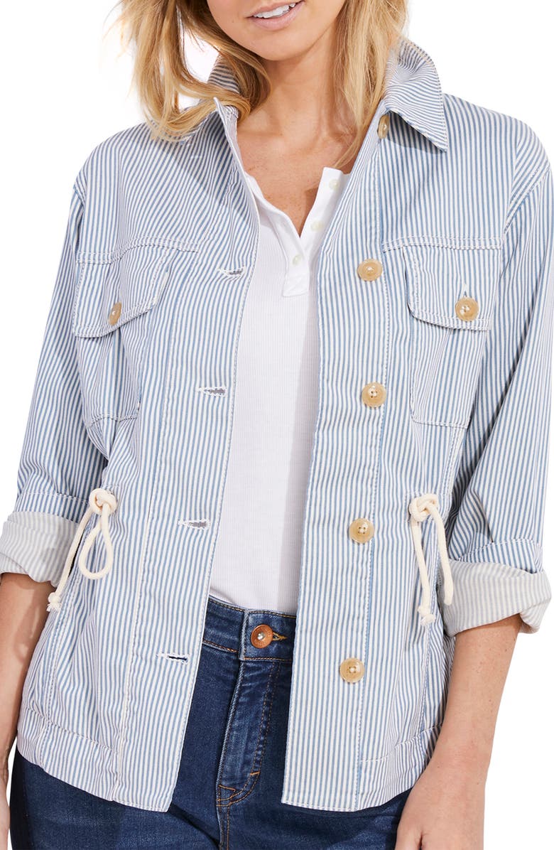 vineyard vines Railroad Stripe Utility Jacket, Main, color, 