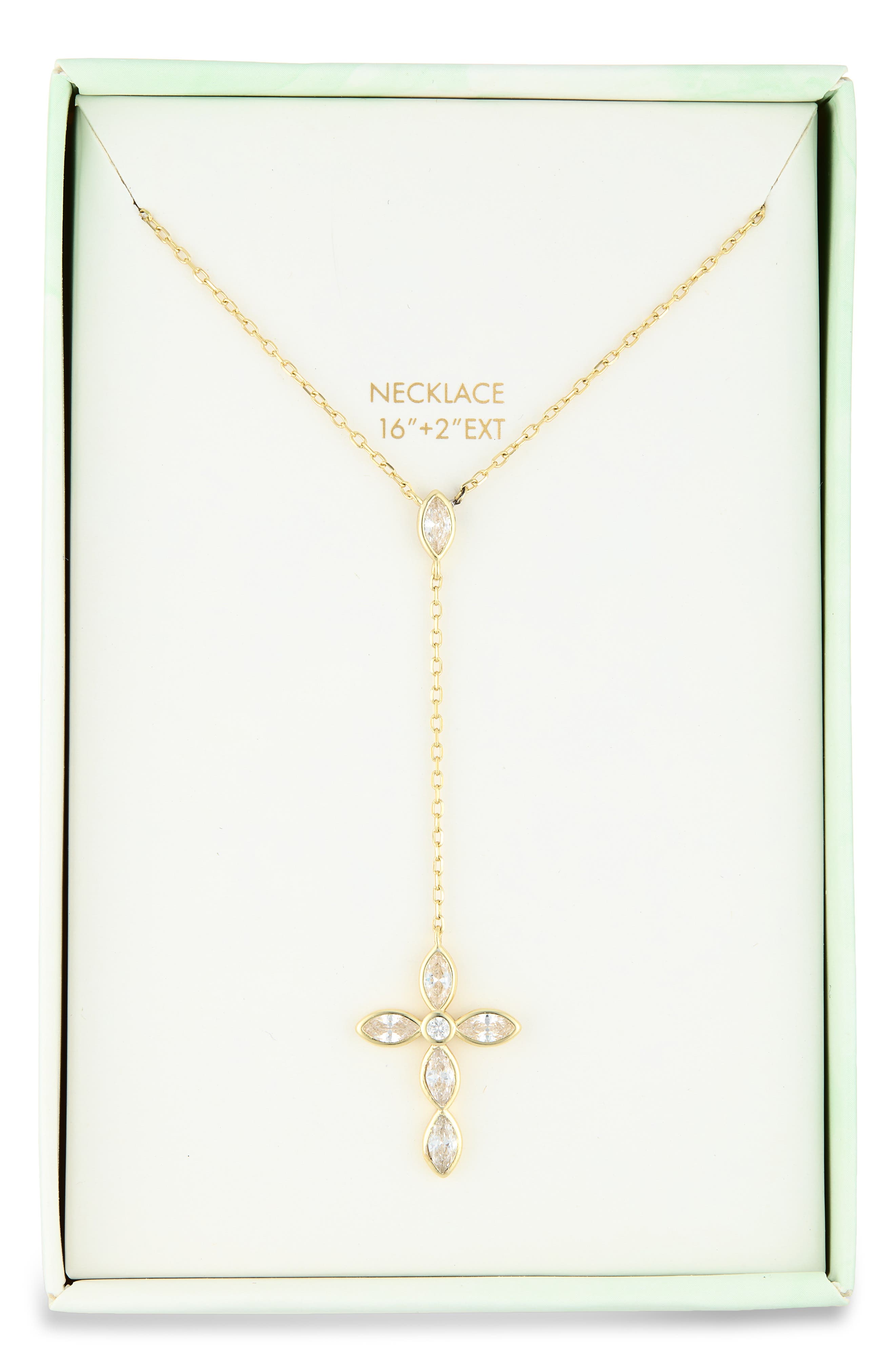 ARGENTO VIVO Cross Lariat Necklace