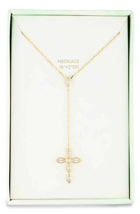 Cross Lariat Necklace