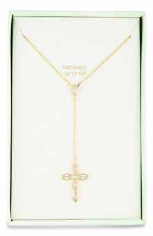 ARGENTO VIVO Cross Lariat Necklace