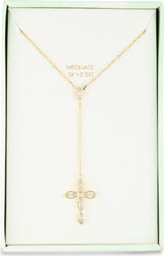 ARGENTO VIVO Cross Lariat Necklace